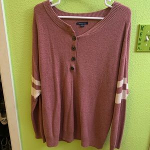 Pink American Eagle thin sweater with buttons